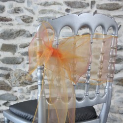 Nœud de chaise en organza orange, Anne-C