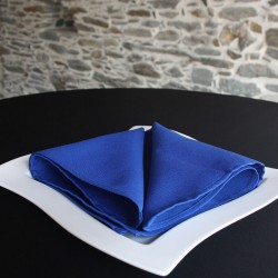 Serviette de table bleu marine 100% polyester, Anne-c