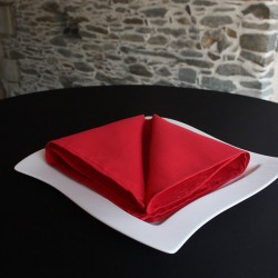 Serviette de table 100% polyester bordeaux, Anne-C