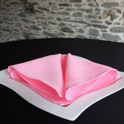 Serviette de table polyester Rose bonbon, Anne-C