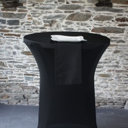 Serviette de table 100% polyester noir, Anne-c