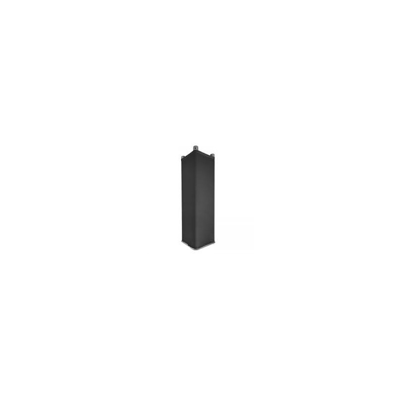 housse totem triangle noire, cote 29 cm / 50 - 100-200 ou 300 cm de hauteur. version chaussette lycra 210 gr/m²
